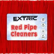 Pipe Cleaners Craft - 100 Pcs Red Chenille Stems, 6Mm X 12 Inch Fuzzy Sticks, Gr