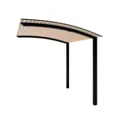 Exterior Life 3.25m Miami Curved Black/Beach Oak Pergola
