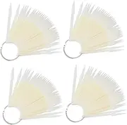 Happyyami 160Pcs Nail Color Plates Display Tips Fan Shape Nail Art Practice Board for Easy for Salon Use and Personal Nail Art