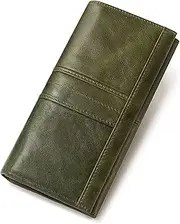 [SKUZA] Wallet,Card Bag,Female Wallet Coin Purse Leather Women Wallet Small Zipper Purse Clamp Phone Card Holder Passport Holder (Blue) (Color : Green)