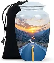 Nature Blue Sunset Decorative Urn - Funeral Urn for Ashes Adult Men & Women - Burial Cremation for Human Ashes - Unique Memorial Tribute - 10 Inch