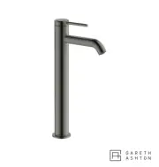 Abey | Gareth Ashton Poco Gun Metal High Rise Modern Bathroom Basin Mixer
