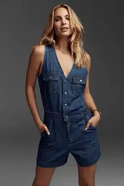 Denim Short Jumpsuit--JAG-JWS162218
