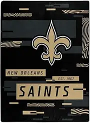 Northwest Company NFL Digitize Design Plush Raschel Thow Blanket, 60"x80" (New Orleans Saints)