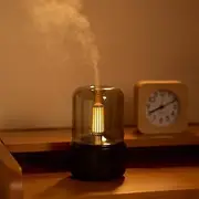 Quixnova Ultrasonic Cool Mist Humidifier, Essential Oil Diffuser, Ultra-fine Atomisation, LED Night Light, Automatic Shutdown, (Black)