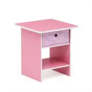 Furinno Dario Children's End Table/ Night Stand Storage Shelf with Bin Drawer
