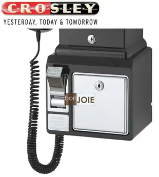 ::bonJOIE:: Crosley 經典懷舊投幣式復古電話機 (黑色) 復古電話 經典電話 懷舊電話 復古風格 美式鄉村 工業風 設計師款 壁掛電話