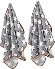 Garneck 2pcs Pet Blanket Soft Fleece Dog Fluffy Warm Throw Blanket Cute Star Print Puppy Kitten Sleep Mat Bed Covers for Cats
