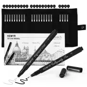 Micro Fine liner Drawing Art Pens Calligraphy Pens: 22 Size Art supplies Wate...