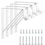 4 Pack Heavy Duty Closet Shelf & Rod Brackets, Wall Mounted Closet Shelf Brac...
