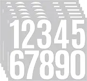 6 Sheets Mailbox Numbers Stickers, 0-9 Large 3 inch Mailbox Self Adhesive Vinyl Waterproof Number Stickers for Crafts Outdoor Sign Wall Mailbox Windows Doors Car Poster Board Businesses (White)