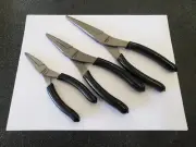 Snap-on Tools USA NEW 3 Piece BLACK Soft Grip Needle Nose Pliers Lot Set