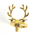 Napkin Holder Metal Plated Deer Napkin Ring For Home Wedding Decoration ⊹
