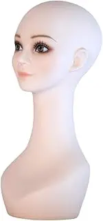 "Abbraccia" Cosmetology Mannequin Head,Jewelry Display Jewelry Bust Storage Prop with Ear Hole Wig Bust Head Stand for Barber Stylists