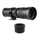 相機 MF 超長焦變焦鏡頭 F/8.3-16 420-800mm T2 卡口,帶 FX 卡口轉接環 1/4 螺紋更換,適