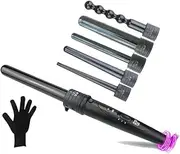 6 in 1 Set Curlers Curlers Hair Shaft 6 Interchangeable Ceramic Technology Tourmaline b1122 (Color : -, Size : -)