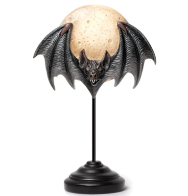 Alchemy Gothic Phul Moon Bat Masque Ornament Resin Mask Steel Decor Full V131