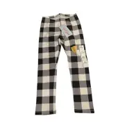 Cat & Jack Bottoms Leggings Girl's 4T Black White Plaid Pull On NWT