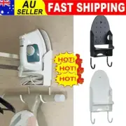 White Iron Storage Holder Hooks Wall Mount Ironing Board Hanger Home OrganizeVN