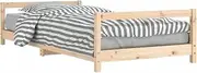 vidaXL Kids Bed Frame - Solid Pinewood, 90x190 cm; Sturdy Design, Kids Room Compatible, Easy Access