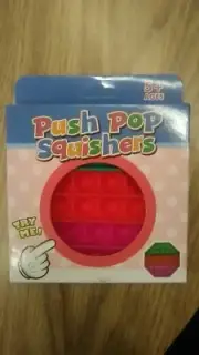 NEW~Push POP Squishers~Fidget Octagon Multi~Calms Anxiety~100% Silicone~5+