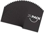 Golden State Art, Pack of 25 13x19 Black Uncut Mat Boards, Great for Photos, Pictures, Frames, Acid-Free, White-Core