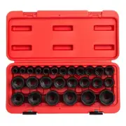 SUNEX TOOLS Impact Socket Set 1/2" Drive Metric Cr-Mo Steel w/ Case 26-Piece
