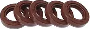 X AUTOHAUX Universal Oil Seal TC Double Lip W Steel Spring Seal Ring Rotary Shaft Seal 22x35x8mm High Pressure FKM Rubber Brown 5 Pcs