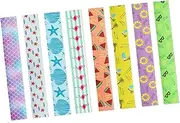 MYCENSE 8Pcs Beach Chair Towel Band, Windproof, Portable, Versatile Lightweight Compact Towel Straps Stretch Cute Patterns