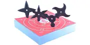 Ninja Rubber Throwing Star Foam Target Board (Shuriken NOT Included)
