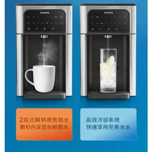 官方專售公司貨【PHILIPS飛利浦】2.8L免安裝瞬熱式冰溫熱濾淨飲水機ADD5980M