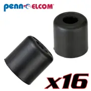 Sixteen Pack Penn Elcom F1690 Rubber Cabinet Foot 1"Dia x 1" H Heavy-duty Black