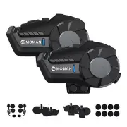MOMAN H2 Pro FM Helmet Intercom Wireless FM Motorcycle Helmet Headset Headphone
