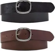 [Levi's] 37460-0085 SILVER BUCKLE 95 Women's Reversible Leather Belt, SILVER BUCKLE, 95