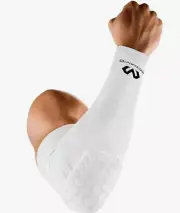 McDavid HEX® Shooter Arm Sleeve/Single, White, Small