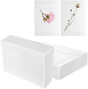 Bewudy 50 PCS Glassine Envelopes, 2.76x3.94inches Glassine Bags, Vellum Envelopes Sealing Paper Small Coin Collection Vegetable Seeds Lottery Storage Pack Stamp Cards Home Office Campus Wedding Gift