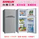 ※福利品※【SANLUX 台灣三洋】129公升一級能效變頻右開雙門冰箱－伯爵灰(SR-C127BV1)