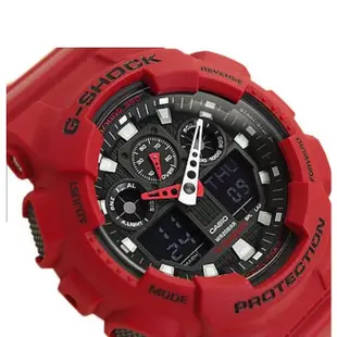 【紐約范特西】現貨 正品 CASIO G-SHOCK 重型機械感 GA-100B-4A 多錶板 紅