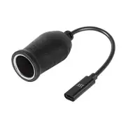 USB C to Cigarette Lighter Adapter，15V USB Type-C Female Plug to Cigarette