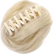 FOYTOKI Fake Bun Hairpiece Claw Chignon Curly Hair Buns Holder for Women Adds Volume Style for Casual Formal Looks