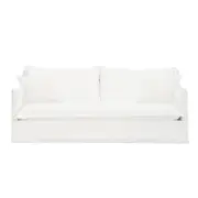 Cove 3 Seater Slip Cover Sofa - White Linen