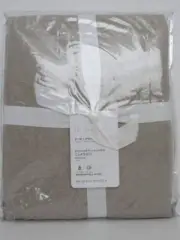 Pottery Barn Belgian Flax Linen Curtain Light Filtering 100" x 84" Dark Flax NWT