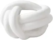 Justivana Ceramic Fun Knot Tissue Box Cover European Modern Face Tissue Holder Desktop Decorative Napkin Cases Home Decorations White