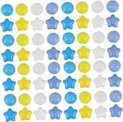 Kisangel 100pcs Colorful Star Shaped Ocean Balls for Soft Water Play Balls for Pool Pit Outdoor Summer Parties and Decorations