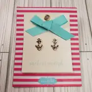Mud Pie Gold Tone Anchor Stud Earrings - NEW
