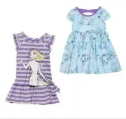 Disney Frozen 2 Girls Toddler Purple and Blue Elsa 2 Pack Dresses Size 2T NWT