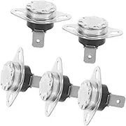 DOITOOL 5pcs Auto Reset Temperature Control Switch for Home Appliances Thermostat for Heater Oven Microwave Pot