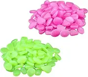 BESPORTBLE 100-pack Luminous Rocks Pebbles Cairn Garden Decor Luminous Stones for Outdoor Aquarium Decor