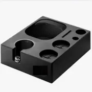 Espresso Knock Box,Espresso Tamping Station Fit for 51,53,58MM Black