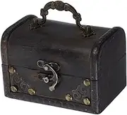 SHOWERORO Chinese Style Storage Box Vintage Wooden Box Desk Mini Treasure Container Decorative Jewelry Organizer